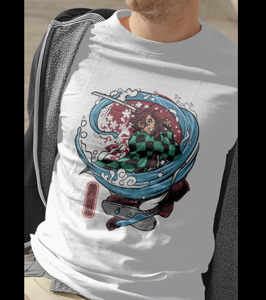 Demon Slayer Kimetsu No Yaiba Tanjiro Kamado Water Breathing Technique T-Shirt