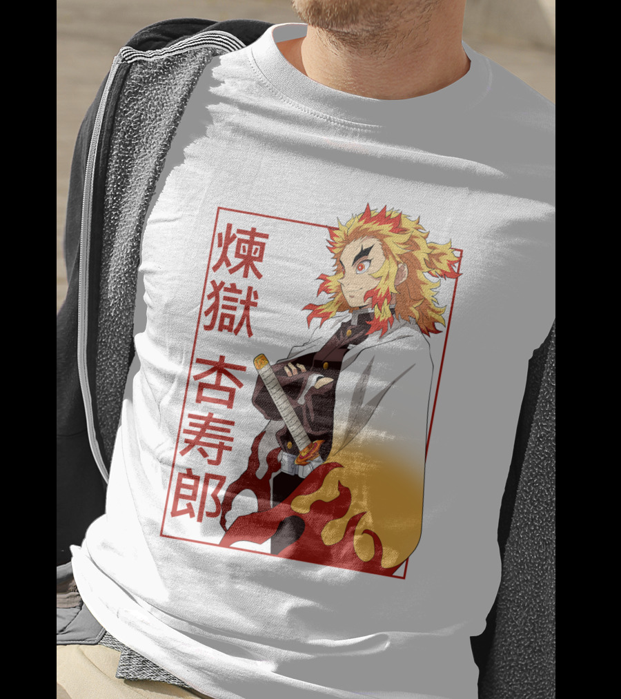 Demon Slayer Kimetsu No Yaiba Rengoku Kyojuro Flame Hashira T-Shirt