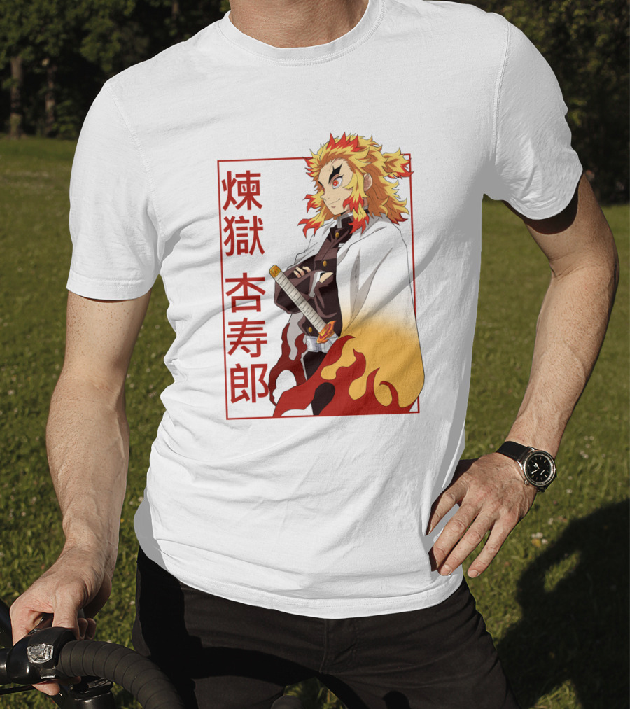 Demon Slayer Kimetsu No Yaiba Rengoku Kyojuro Flame Hashira T-Shirt