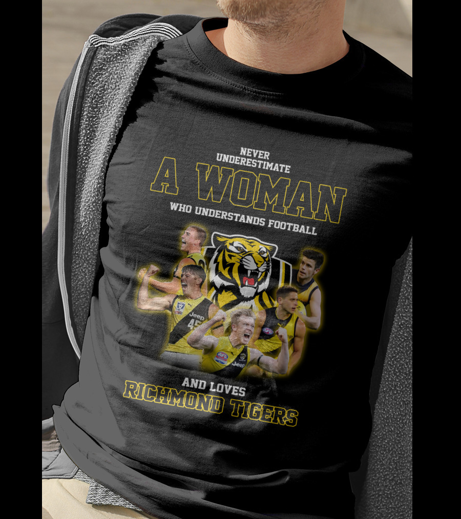 Never Underestimate A Woman Who Understands Football And Loves Richmond Tigers T-Shirt