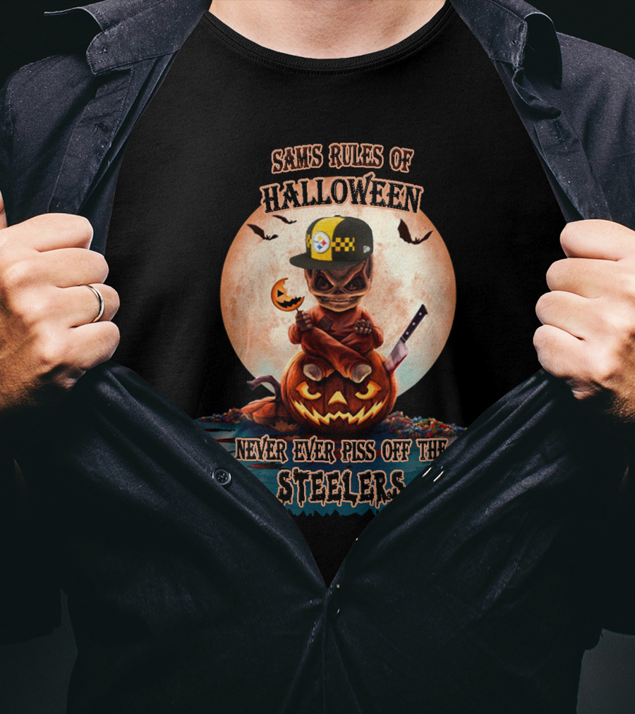 Sams Rules Of Halloween Never Ever Piss Off The Steelers T-Shirt