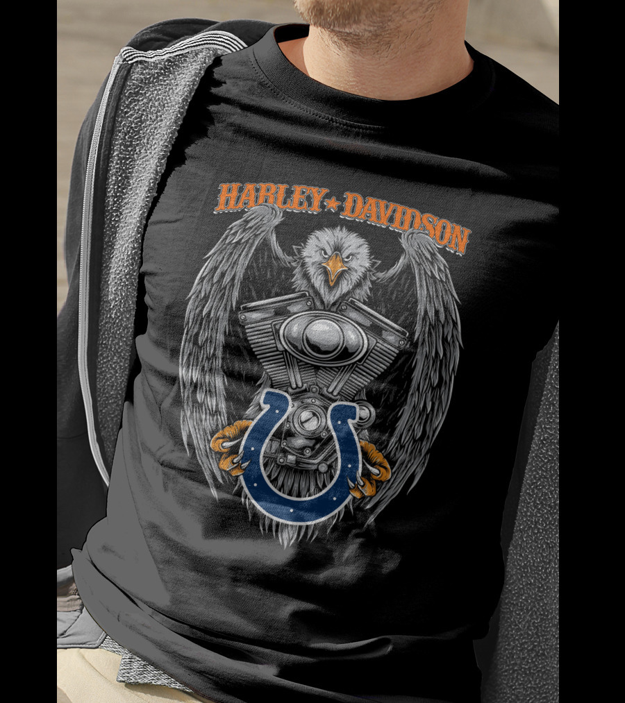 Harley Davidson Indianapolis Colts Eagle Engine T-Shirt