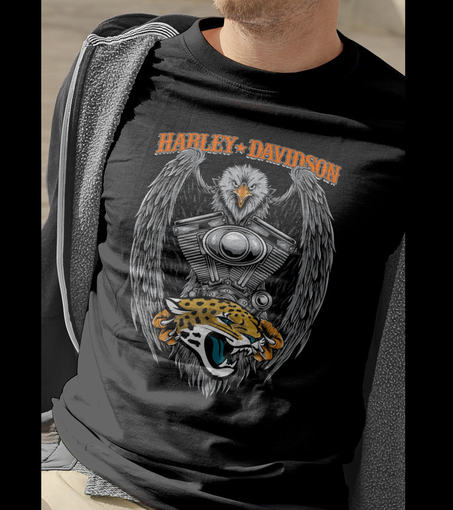 Harley Davidson Eagle Engine Jaguar T-Shirt