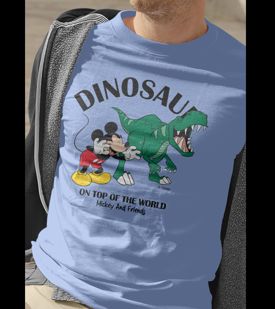 DINOSAUR On Top Of The World Mickey And Friends T-Shirt