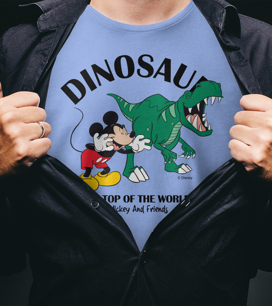 DINOSAUR On Top Of The World Mickey And Friends T-Shirt