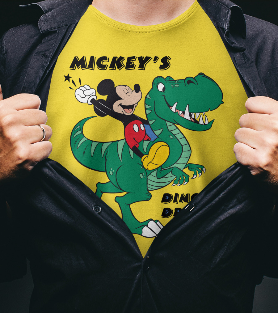 Mickey's Dino Dreams Adventure With Dinosaur Disney T-Shirt
