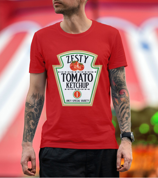 Premium T-Shirt: Zesty Tomato Ketchup Only 1 Special Variety Funny Halloween Costumes Group Set T-Shirt Zesty Tomato Ketchup Only 1 Special Variety Funny Halloween Costumes Group Set T-Shirt