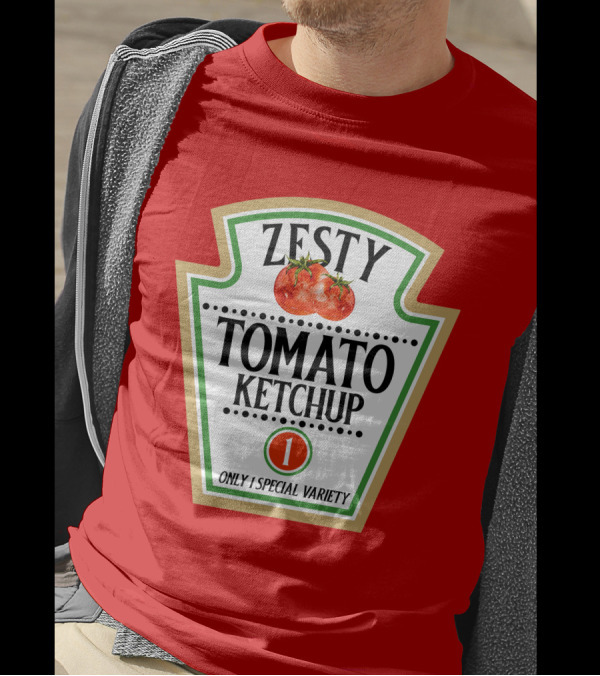 Zesty Tomato Ketchup Only 1 Special Variety Funny Halloween Costumes Group Set T-Shirt