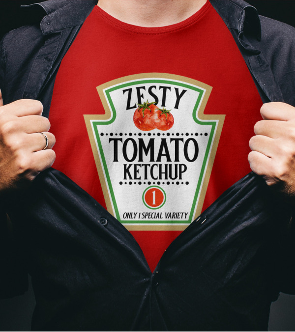 Zesty Tomato Ketchup Only 1 Special Variety Funny Halloween Costumes Group Set T-Shirt
