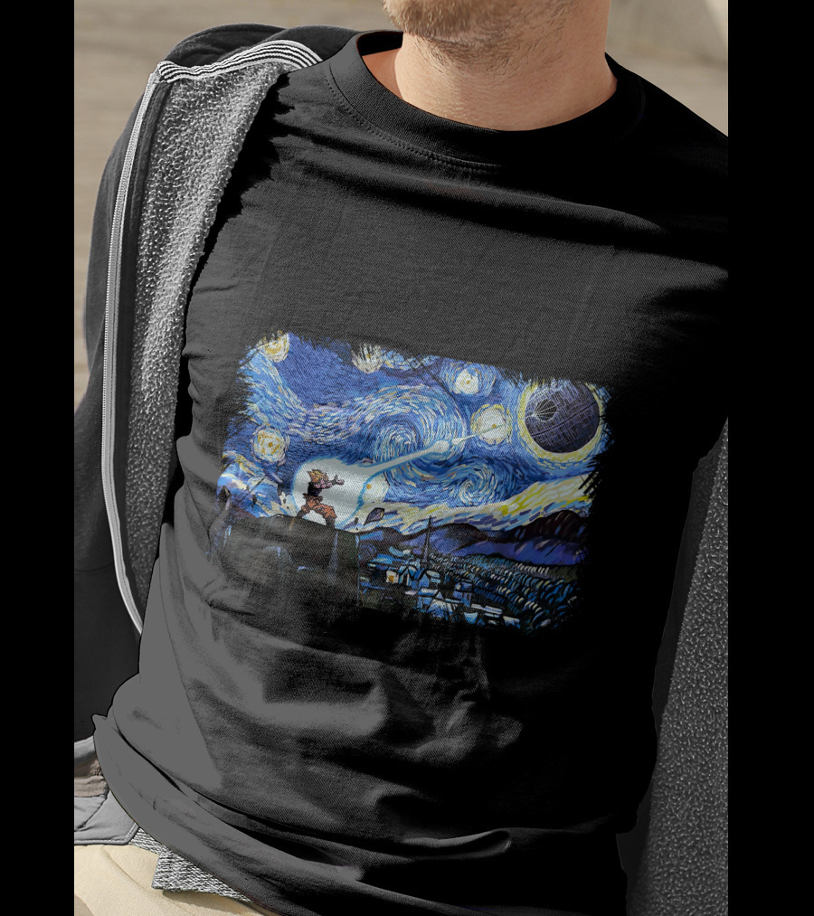 Van Gogh-Ku Starry Night Fusion Battle T-Shirt