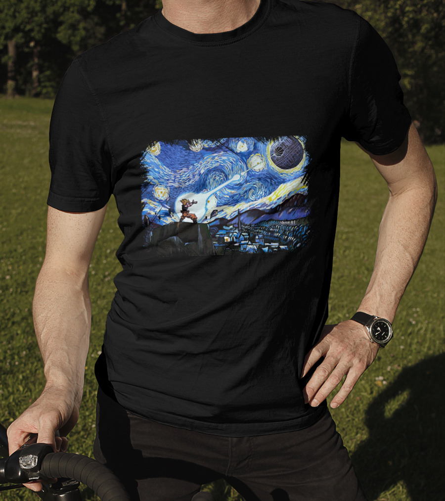 Van Gogh-Ku Starry Night Fusion Battle T-Shirt