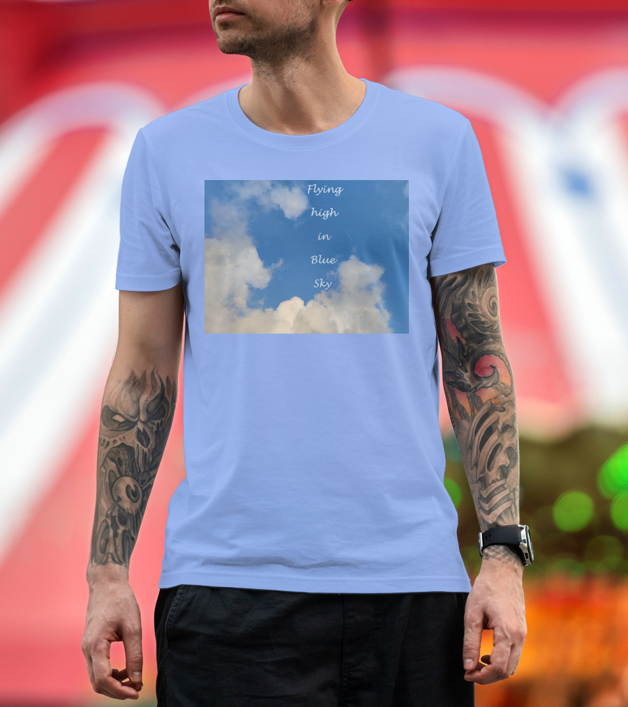 Flying High in Blue Sky Clouds T-Shirt
