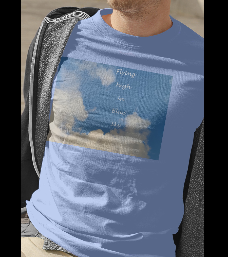 Flying High In Blue Sky Clouds T-Shirt