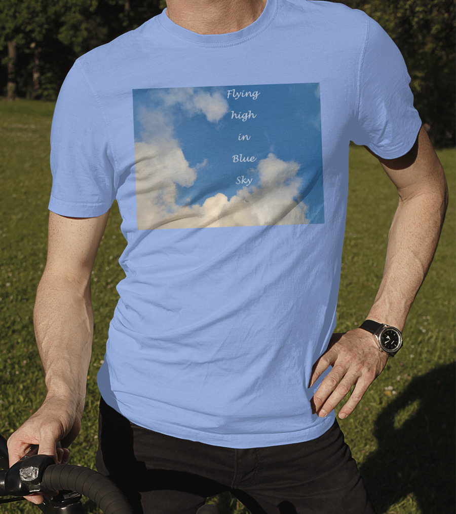 Flying High In Blue Sky Clouds T-Shirt
