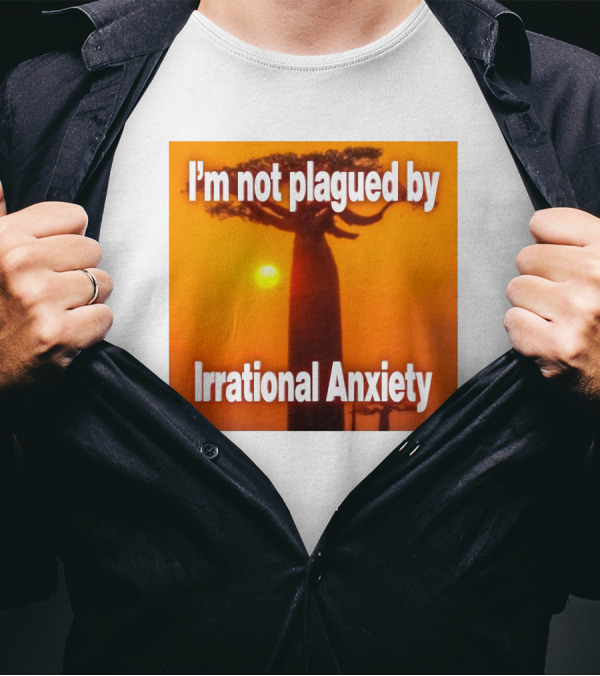 Imbuggyhear Global Self Hypnosis I'm Not Plagued By Irrational Anxiety Baobab Tree Sunset T-Shirt