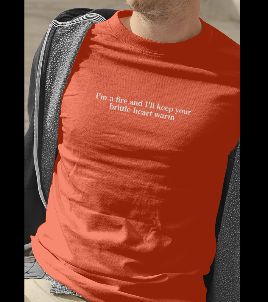 The Swift Society Folklore I'm A Fire And I'll Keep Your Brittle Heart Warm Red T-Shirt