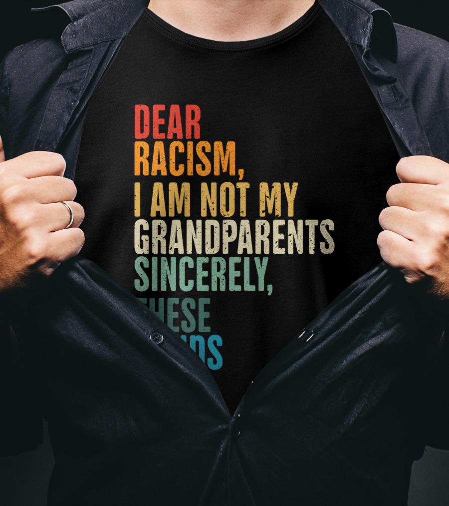 Omegan The Stallion Dear Racism I Am Not My Grandparents Sincerely These Hands T-Shirt