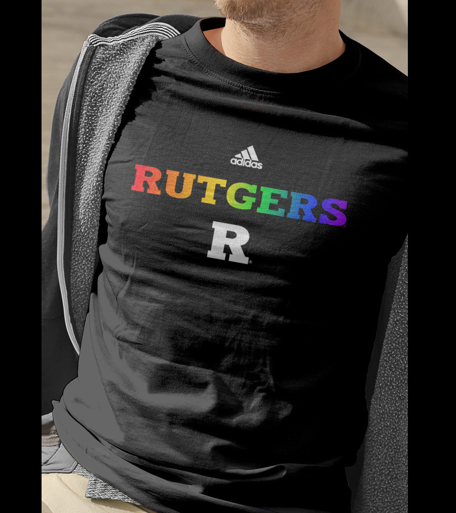 Rutgers R Rainbow Geo Baker Rutgers MBB T-Shirt