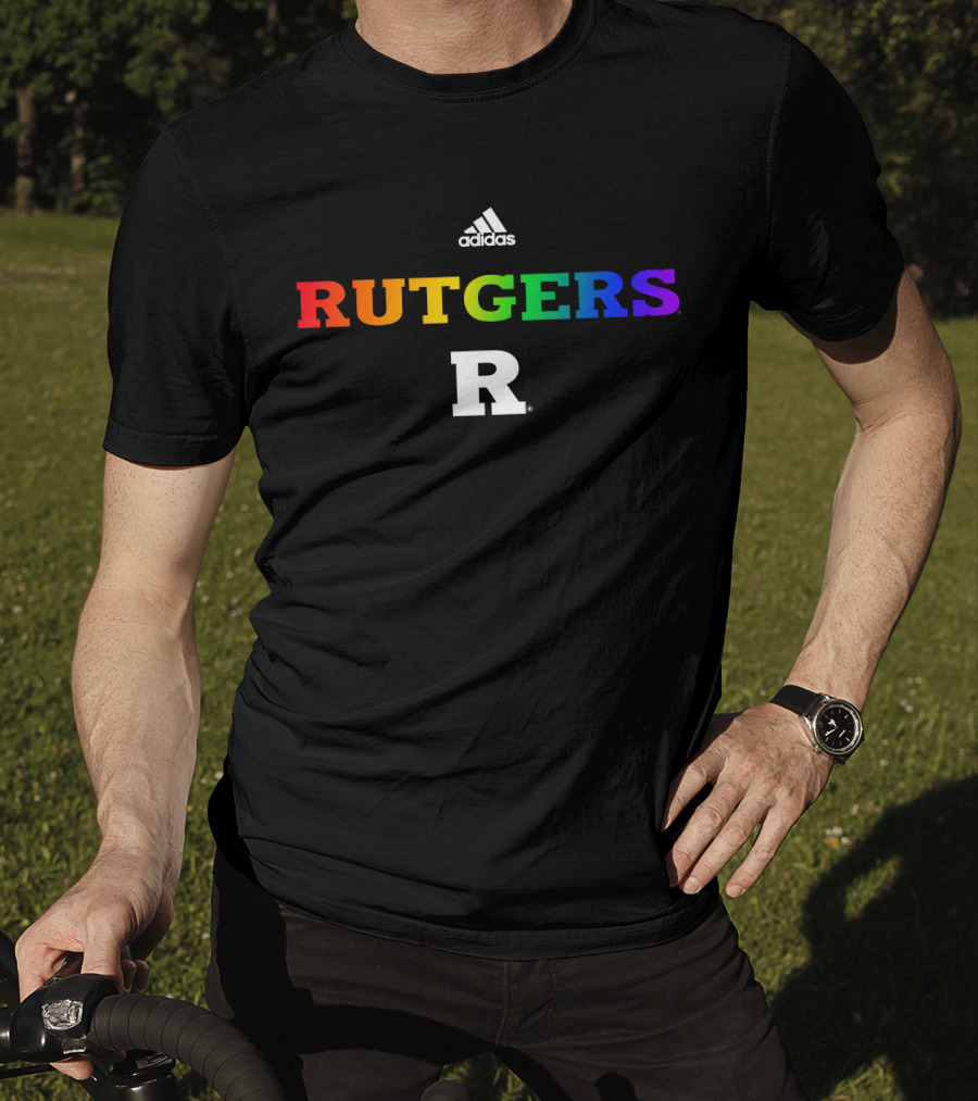 Rutgers R Rainbow Geo Baker Rutgers MBB T-Shirt