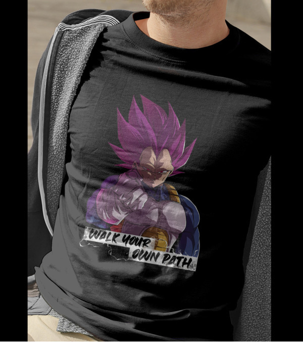 Ultra Ego Motivational Merch Walk Your Own Path Emperor Big Vegeta T-Shirt