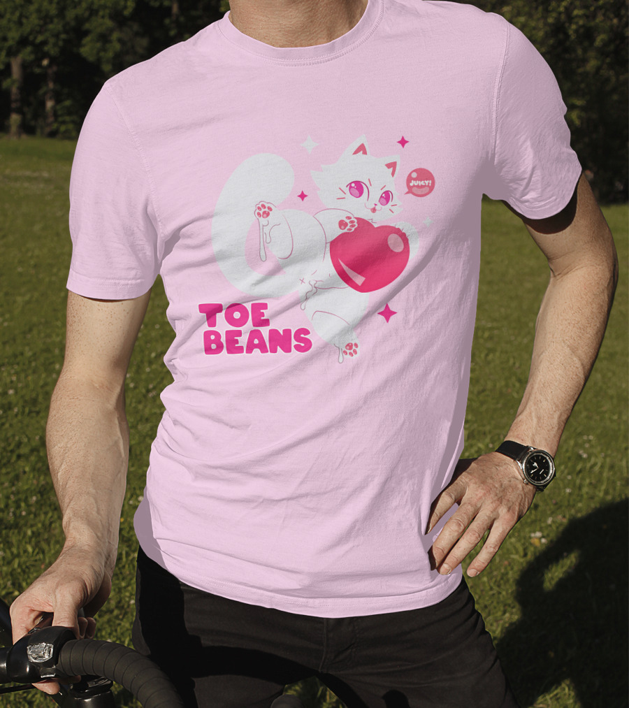 Toe Beans Juicy Cat Candy Heart Kawaii T-Shirt