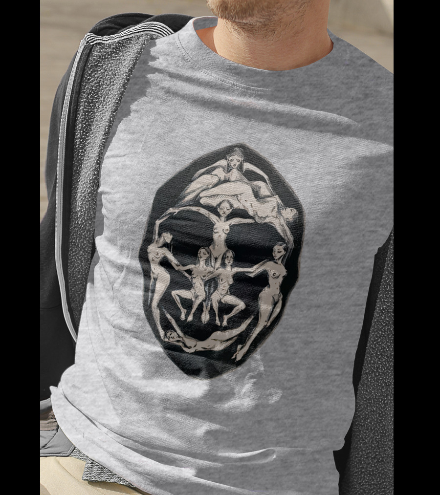 Girl Plastic Art Store Merch Dali Recreation Men's Heavyweight Surrealist Face T-Shirt