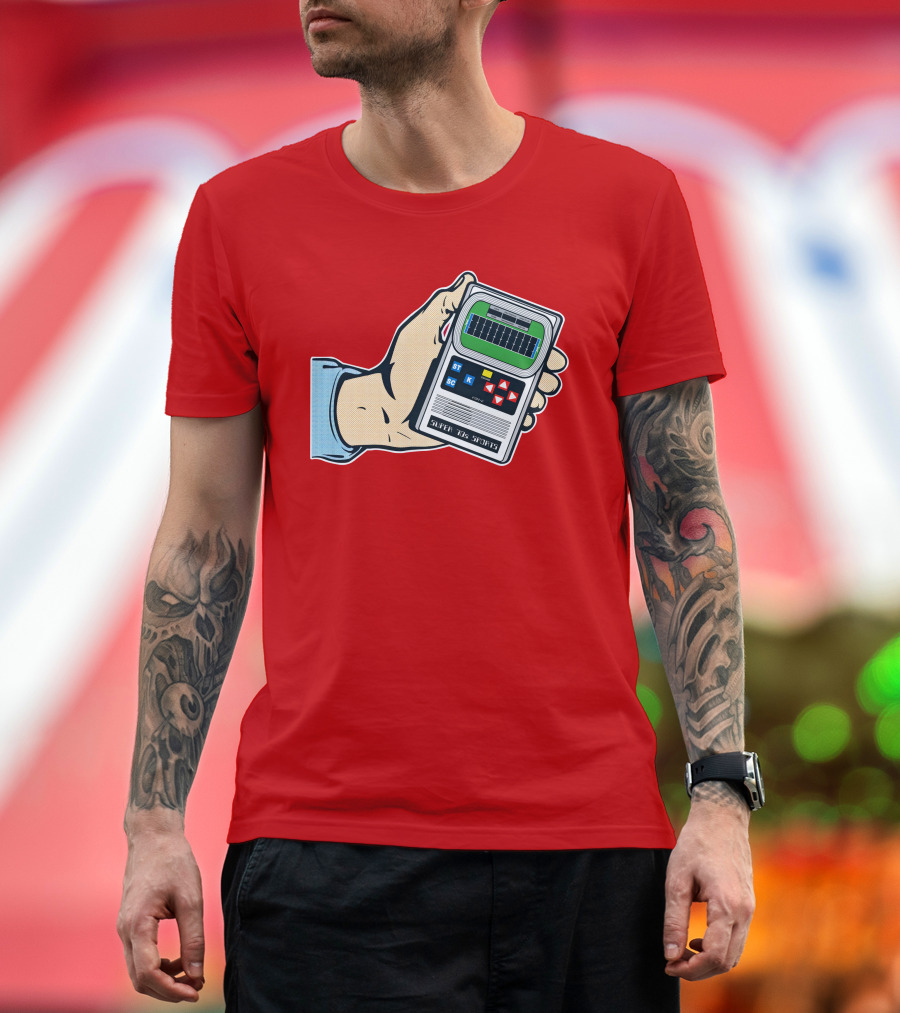 Super 70s Sports Handheld Electronic Football Vintage Style Retro Gaming Nostalgia T-Shirt