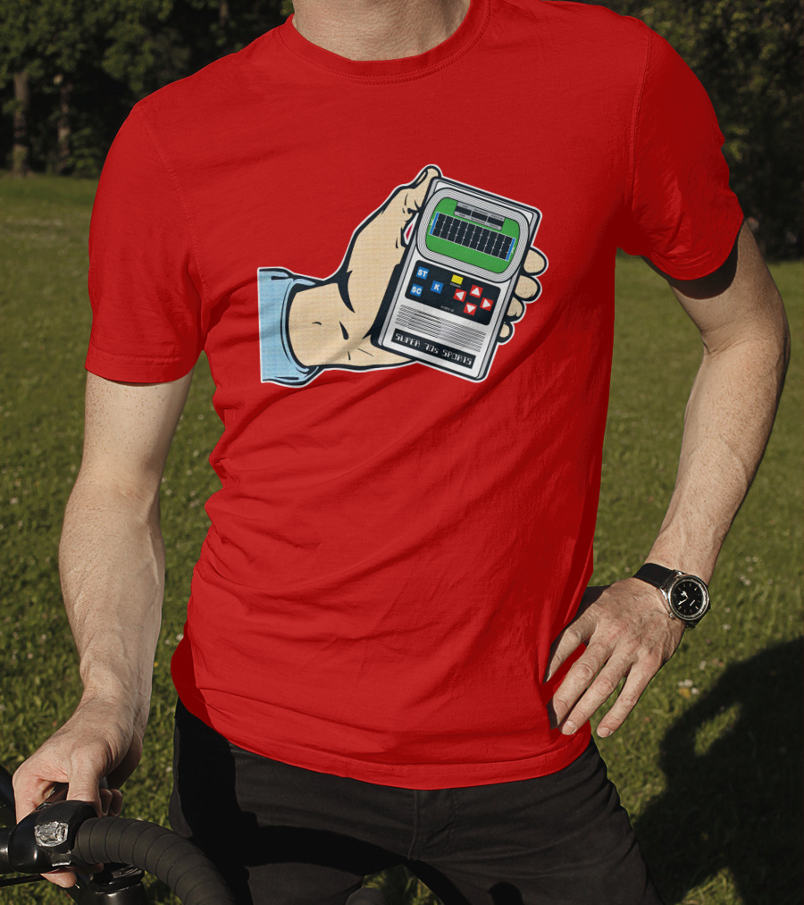 Super 70s Sports Handheld Electronic Football Vintage Style Retro Gaming Nostalgia T-Shirt