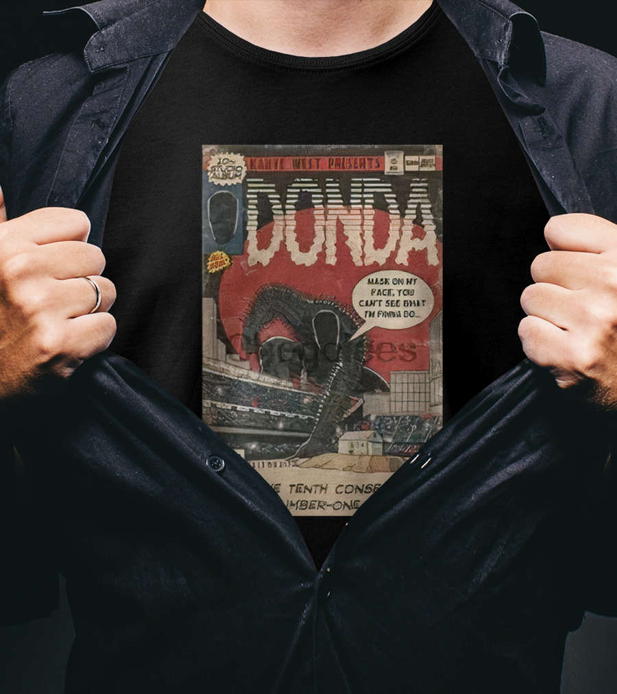 Kanye West Presents Donda Comic Book Tenth Consecutive Number-One Album Mask On My Face T-Shirt