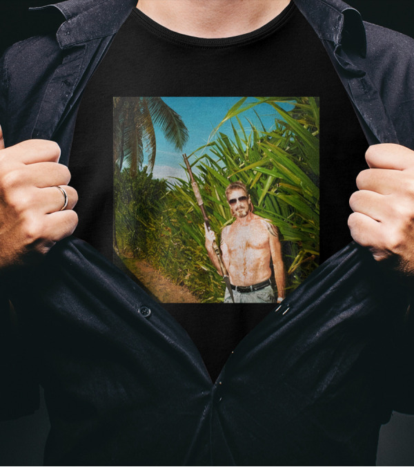 We Are Change Store Great Mac Luke Rudkowski Shirtless Jungle Man With Rifle T-Shirt