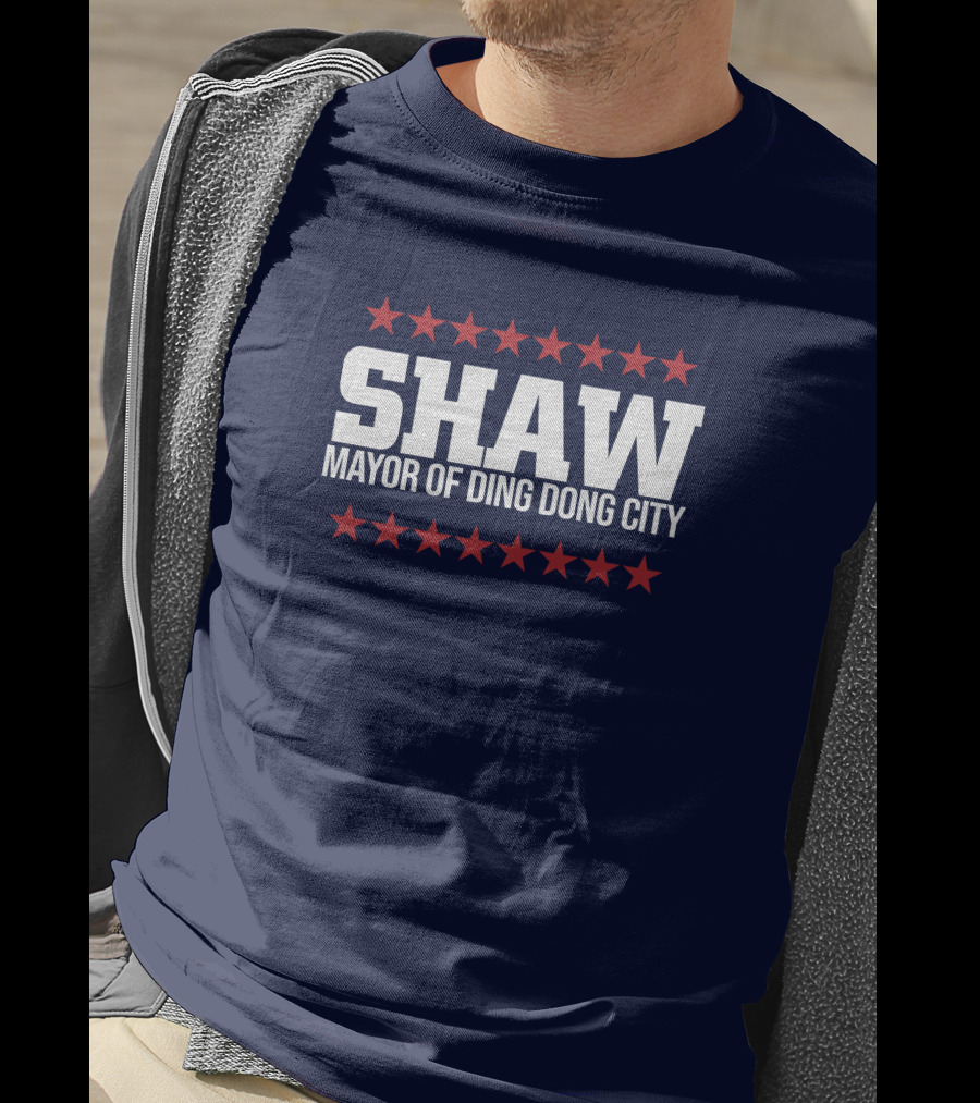 SHAW Mayor Of Ding Dong City Red Stars T-Shirt