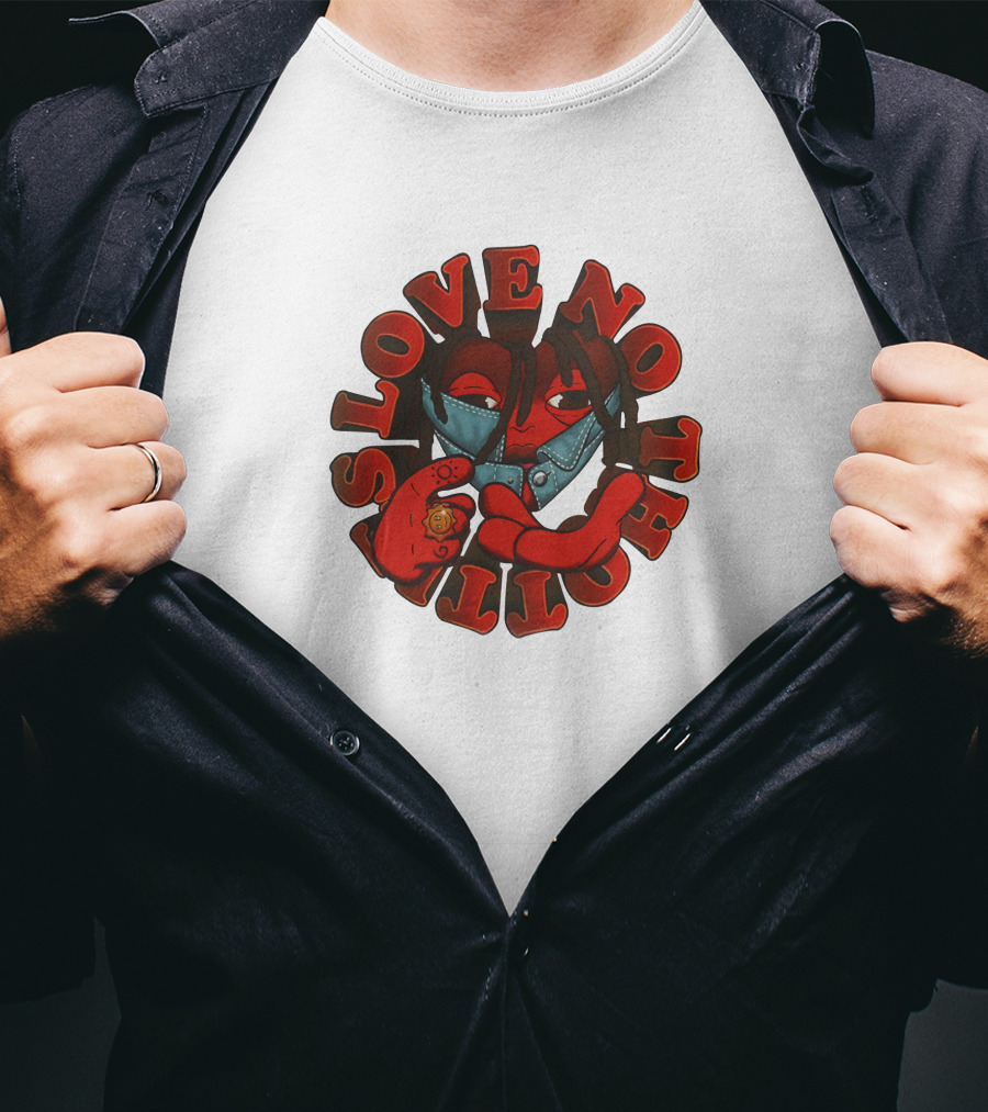 Love No Thottie Heart Glo Gang Worldwide Bold Red Character T-Shirt