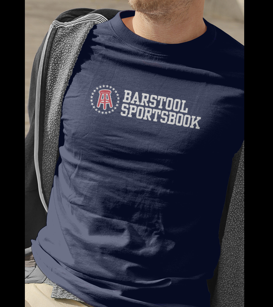 Sportsbook Stool Logo Navy Blue T-Shirt