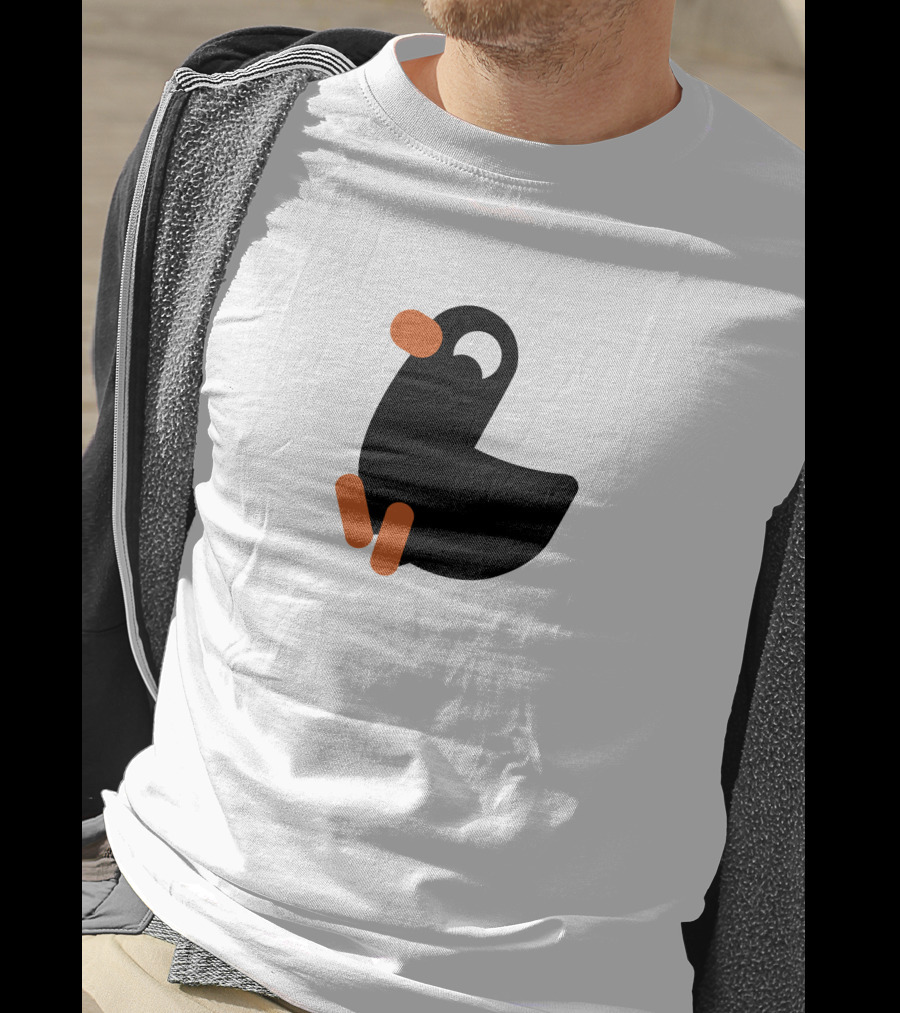 Kurzgesagt Merch Duck Iconic Black And Orange T-Shirt