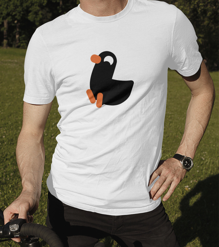 Kurzgesagt Merch Duck Iconic Black And Orange T-Shirt