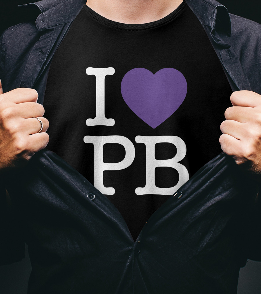 I Love PB Pierre Bourne Merch Purple Heart T-Shirt