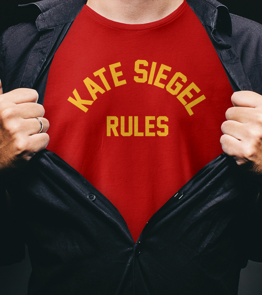 KATE SIEGEL RULES Text T-Shirt
