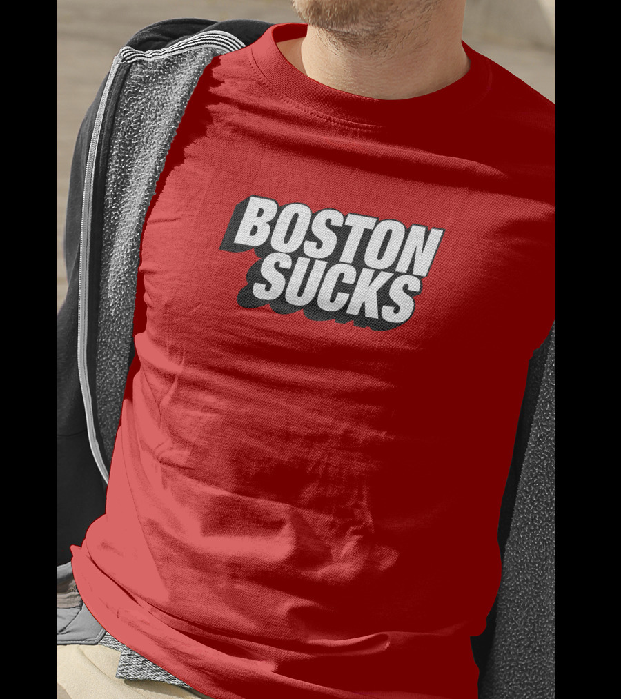 New York Post Sports Boston Sucks Red T-Shirt