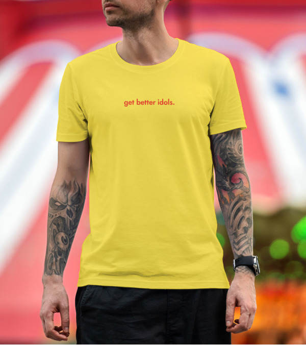 Premium T-Shirt: Bailey Sarian Merch Get Better Idols Red Text T-Shirt Bailey Sarian Merch Get Better Idols Red Text T-Shirt