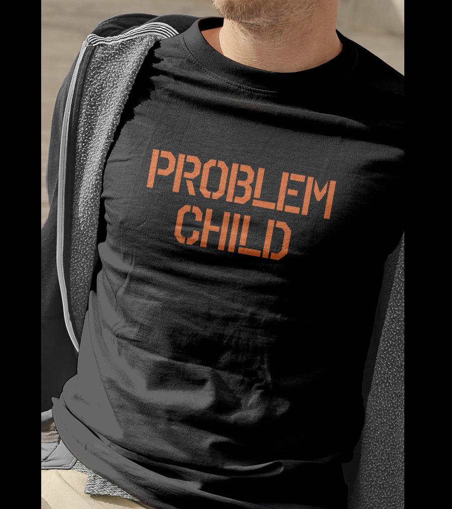 Jake Paul Problem Child Bold Orange Text Merch T-Shirt