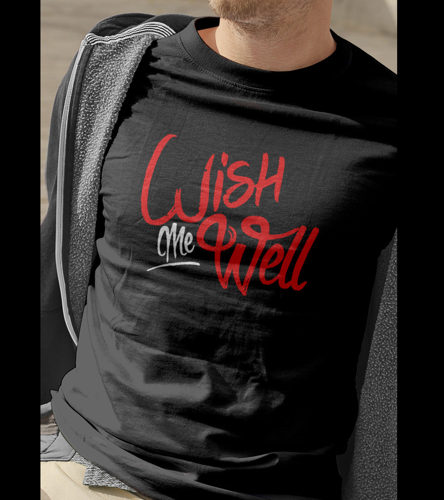 Yfn Lucci Wish Me Well Red And White Bold Script T-Shirt