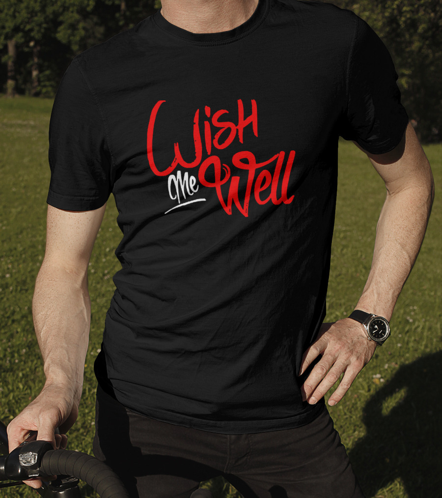 Yfn Lucci Wish Me Well Red And White Bold Script T-Shirt