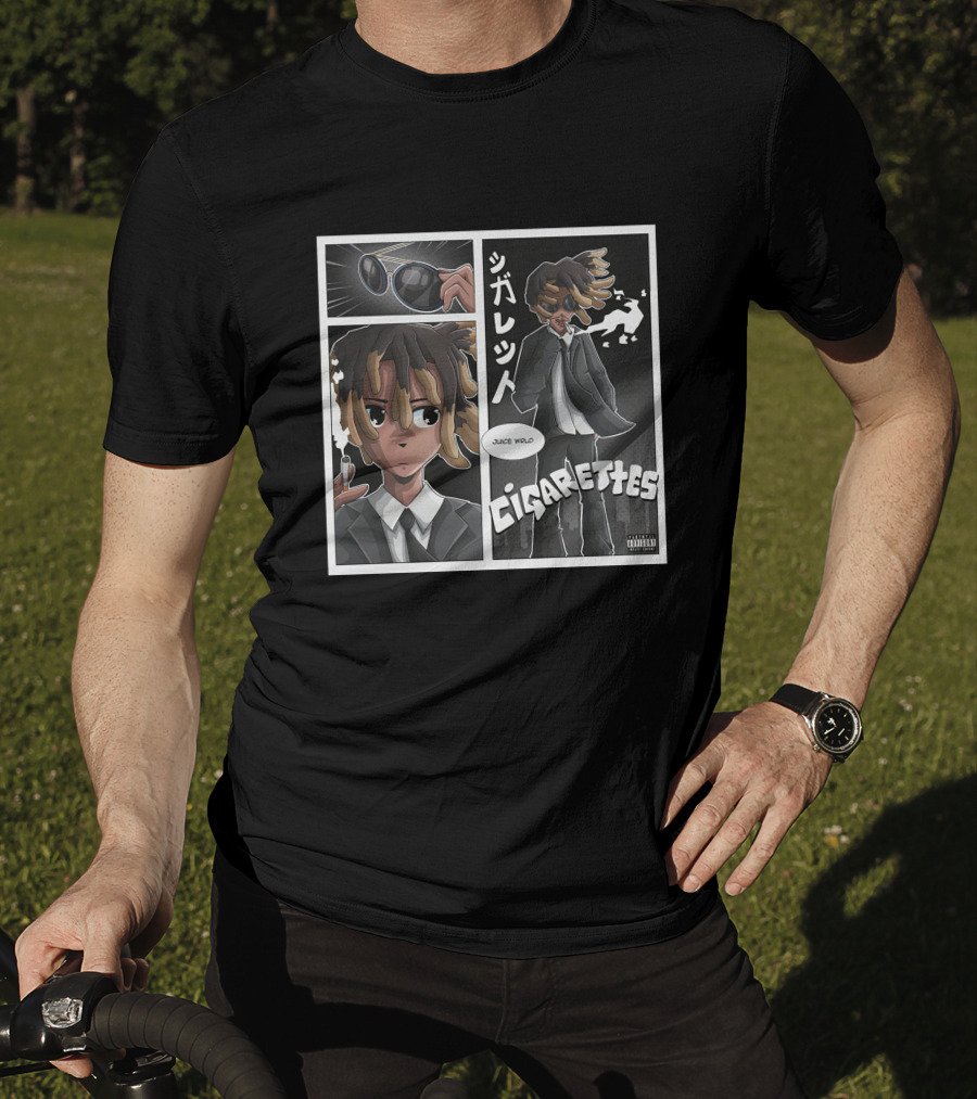 Juice Wrld Cigarettes 999 Club Manga Style Comic Panel T-Shirt