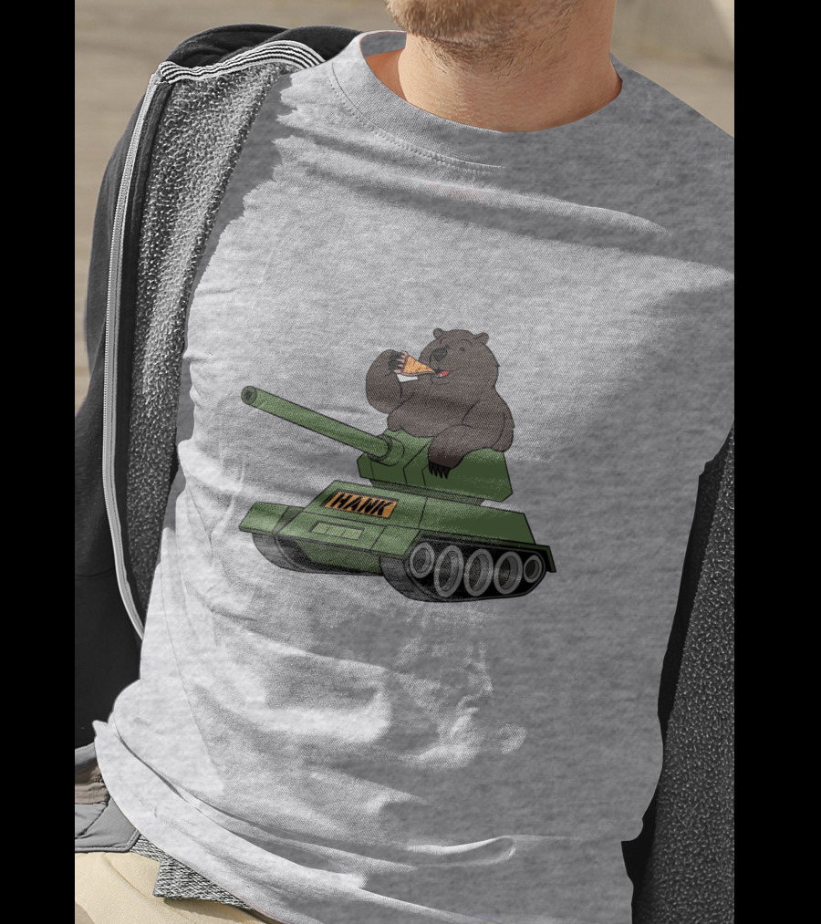 Pardon My Take Hank The Tank Bear Pizza Tank Big Cat T-Shirt