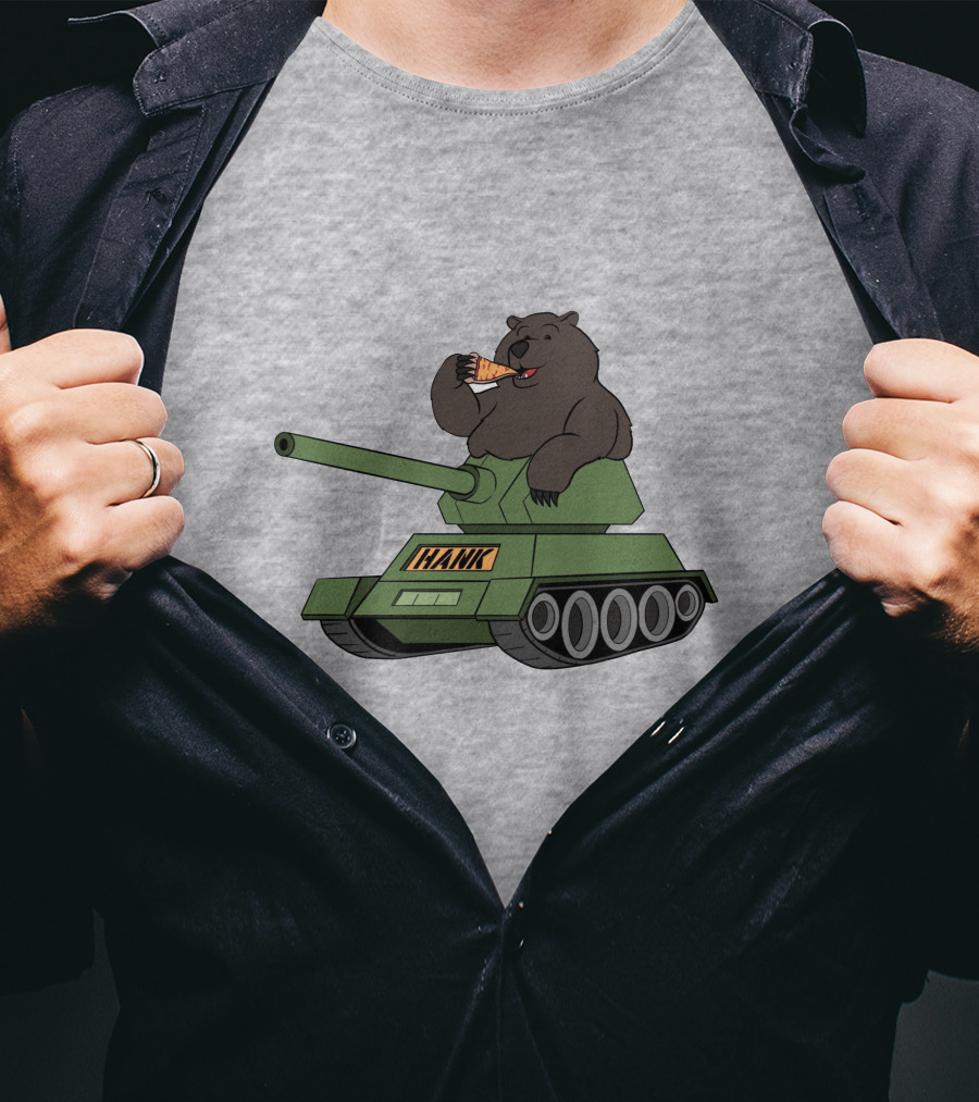 Pardon My Take Hank The Tank Bear Pizza Tank Big Cat T-Shirt