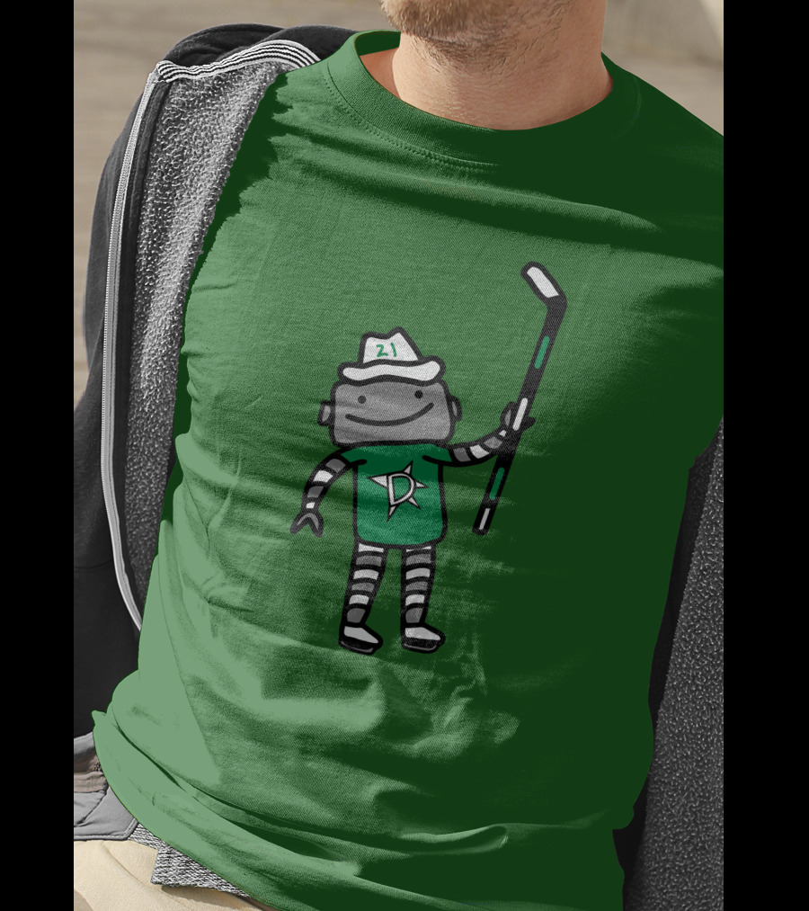 Jason Robertson Dallas Stars Texas Robo Hockey 21 T-Shirt