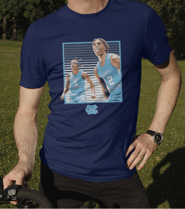 UNC Basketball Armando Bacot Caleb Love North Carolina Tar Heels T-Shirt