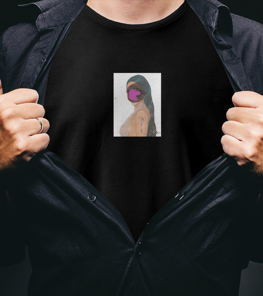 Rosalia Merch La Fama R Teardrop Tattoo And Purple Mask T-Shirt