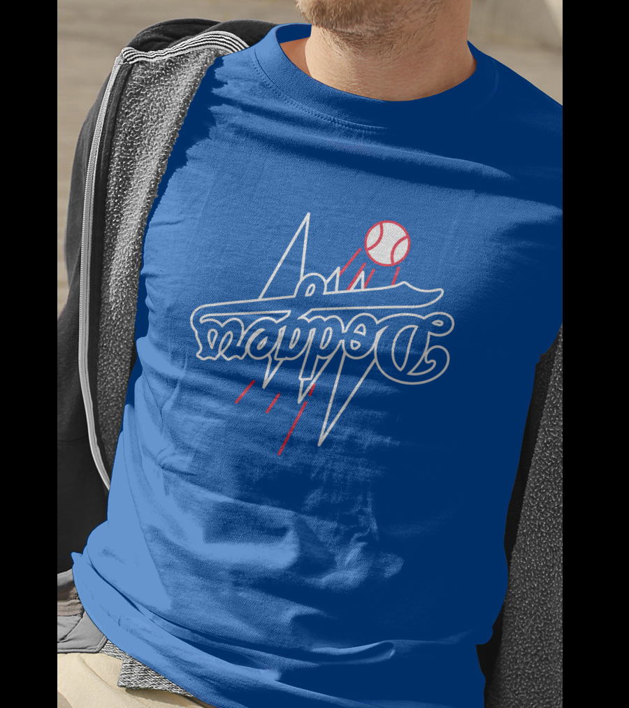 GoldenKnightGFX Dodgers Bolt Baseball T-Shirt