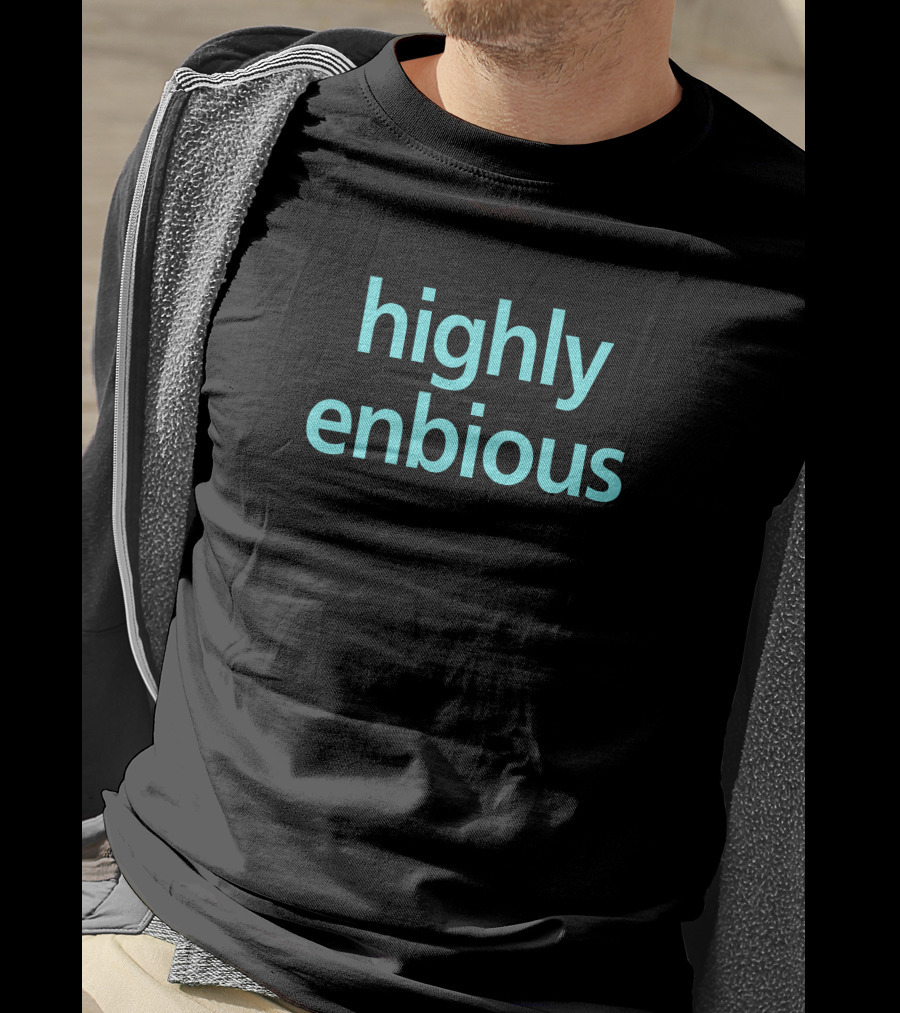 Highly Enbious Mx. Amanda Jetté Knox Blue Text T-Shirt
